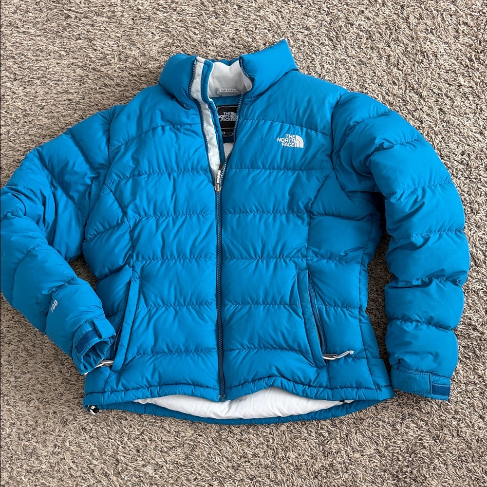 The North Face  Teal Puffer Jacket
